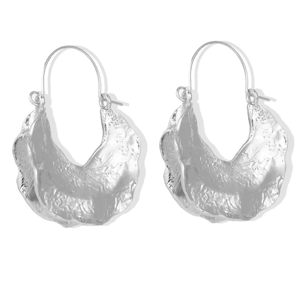 crescent silver new earrings